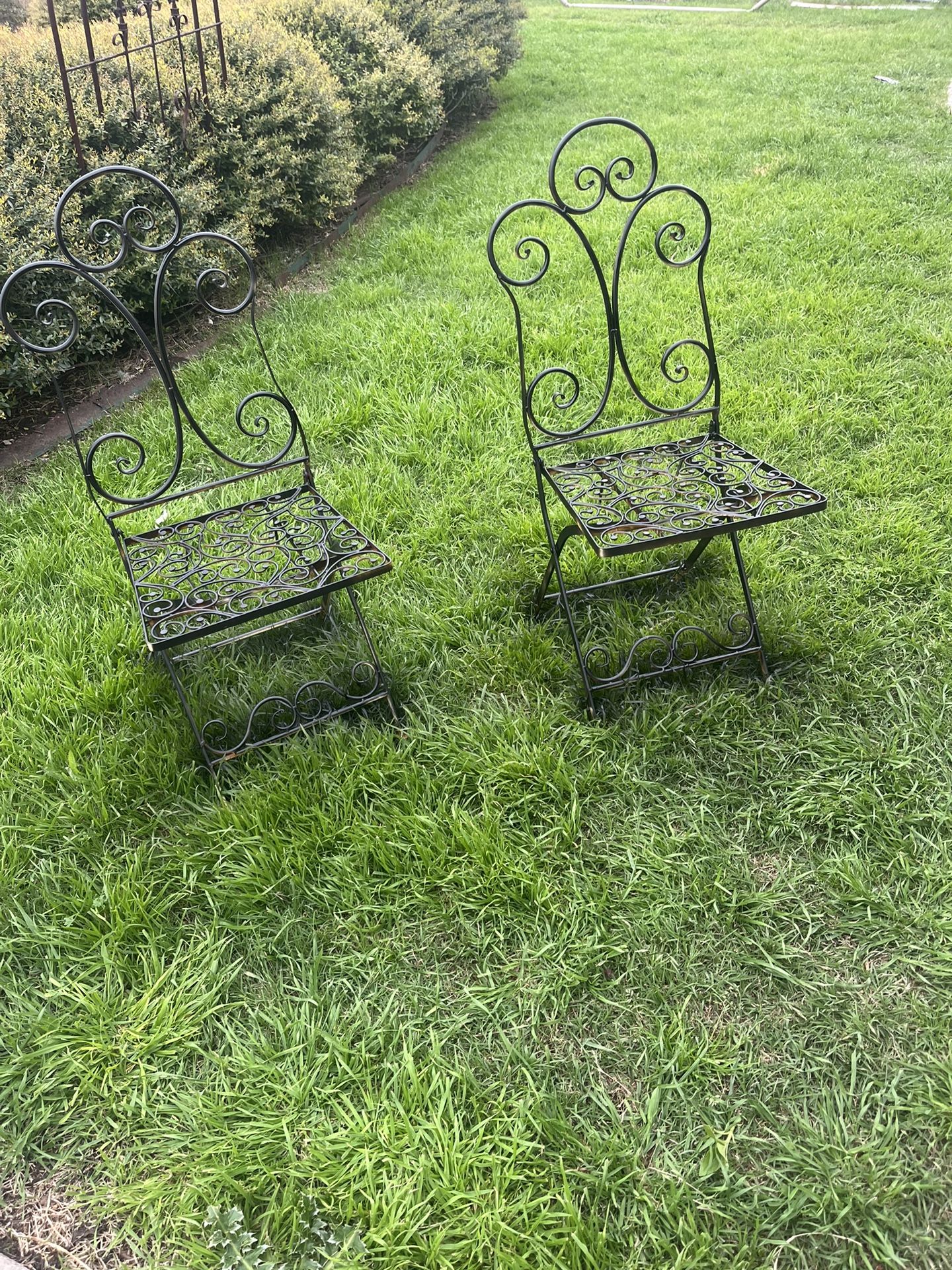 Vintage Wrought Iron Chairs (2)