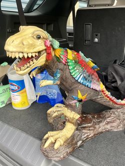 Oaxacan/Alebrije-Styled T-Rex Statue