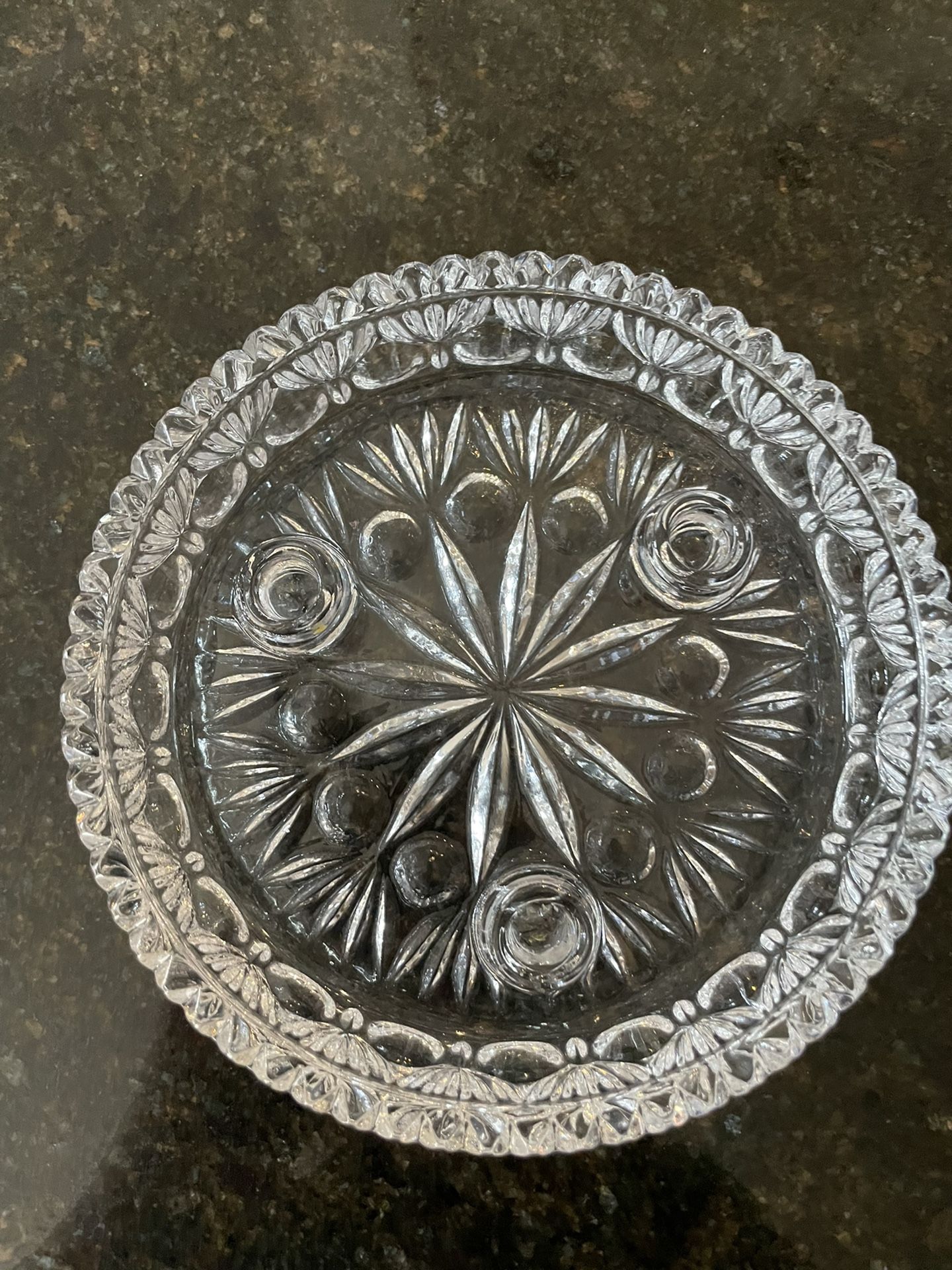 Princess House Full Lead 24% Crystal 3 Candle Stick Holder Centerpiece