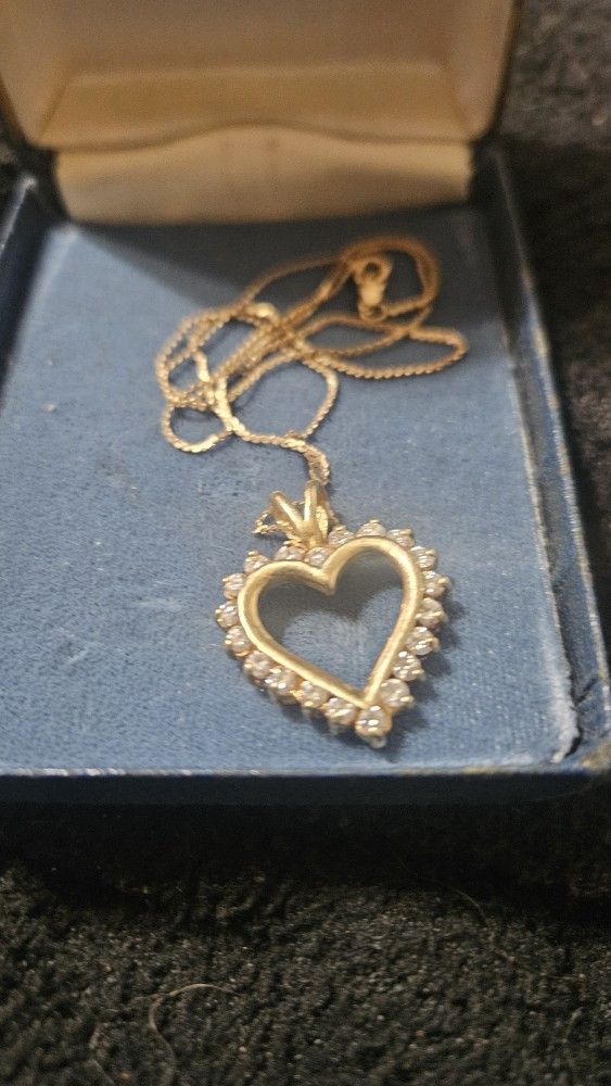 14k 1 Carat Diamond Heart