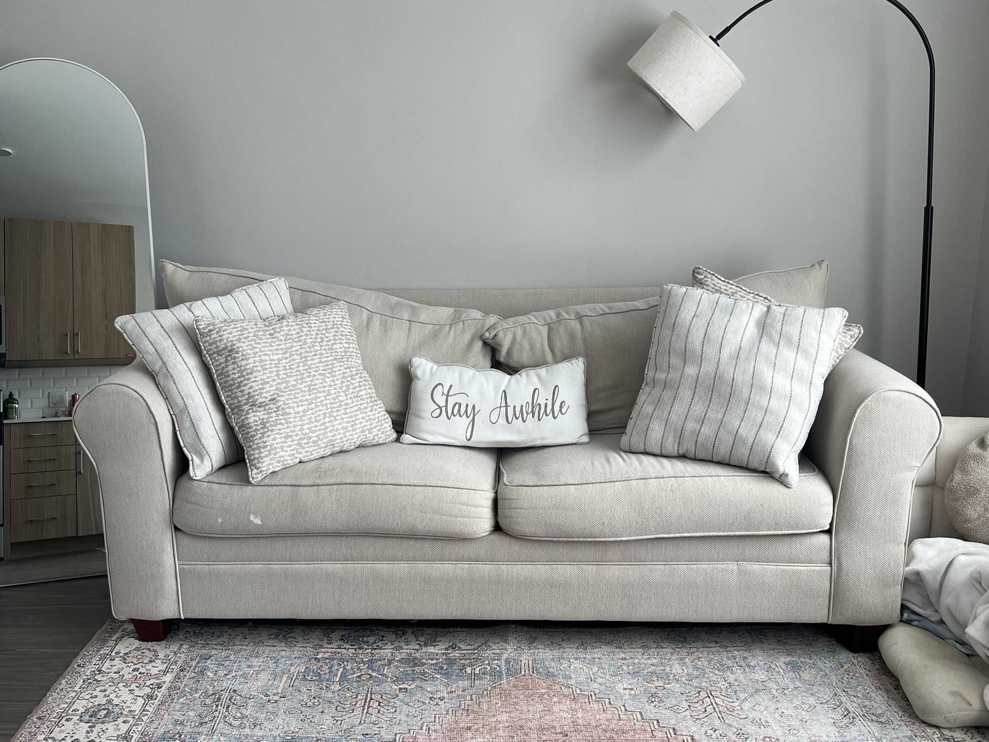 Laurel Beige 85'' Sofa