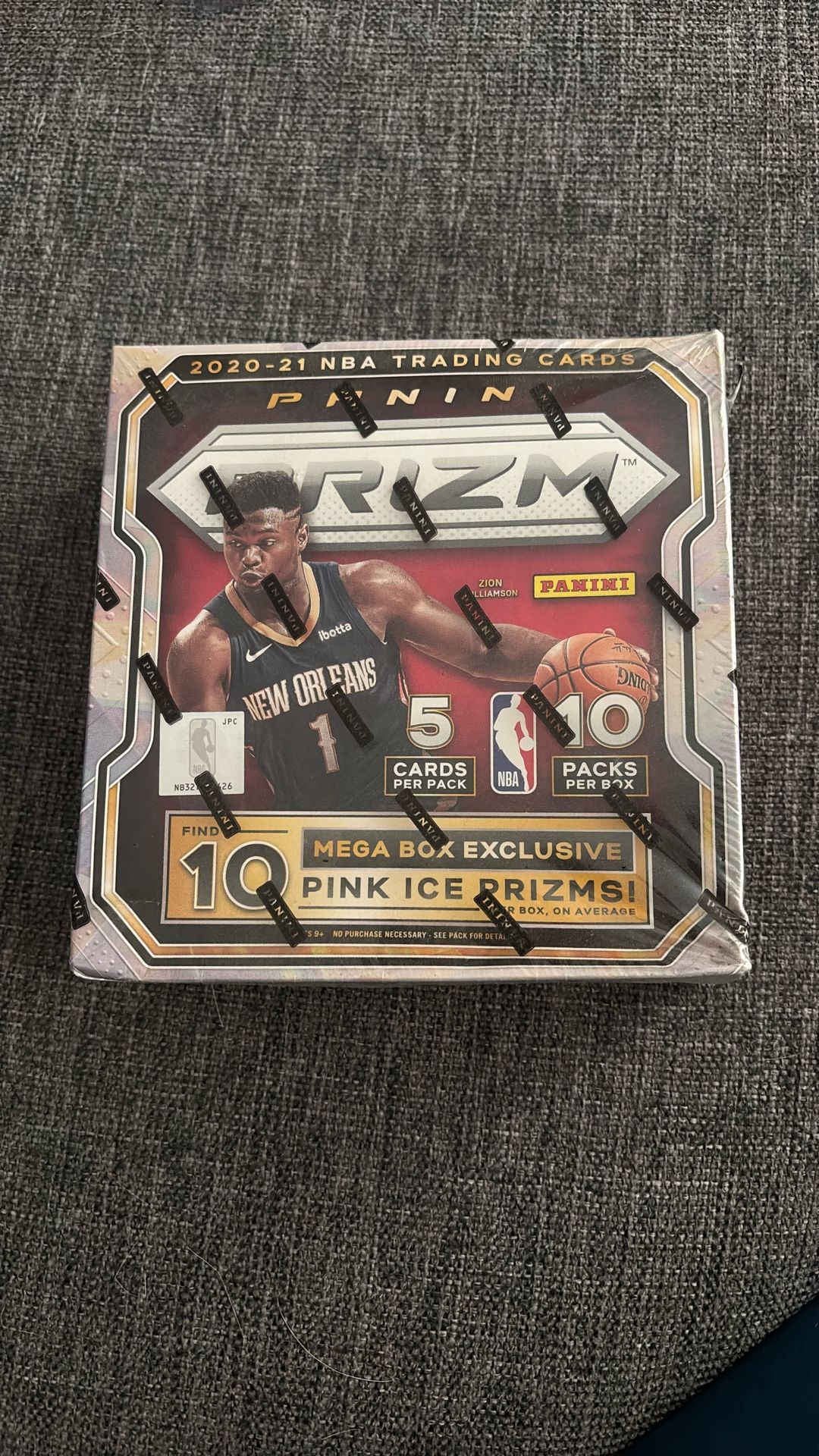 Panini Prizm 2020-21 NBA Basketball Mega Box (50 Cards, Pink Ice Prizms)