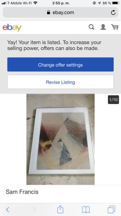 Monoprint, Sam Francis, unico