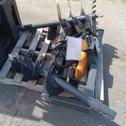 AGT Skid Steer Hydraulic Auger Attachment. New!