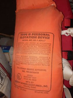 Type II Personal Floatation Device 