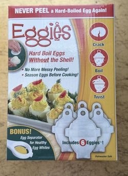 New In Box Eggies Maker 6 Pack Egg Cooker