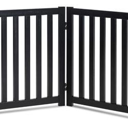 New In Box 2 Panel Dog Pet Gate Barrier That Measures 24"H X 40"W