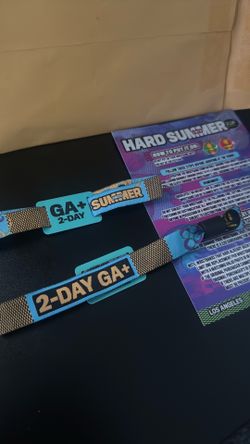 2x 2-Day GA+  HARD SUMMER 2026 wristbands