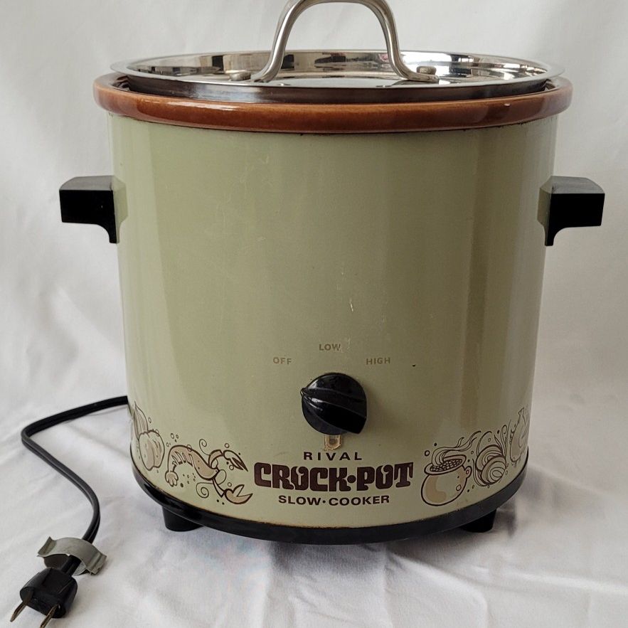 Vintage Rival Crock Pot Slow Cooker Stoneware 3.5 Qt Model 3100/2
