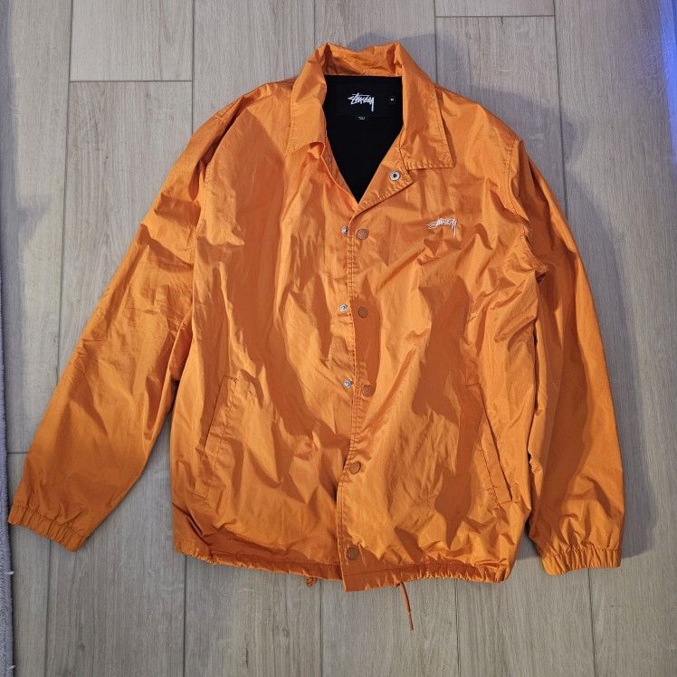 Orange Stussy Windbreaker