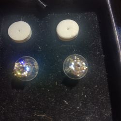 Moissanite Stud Earrings in White Gold