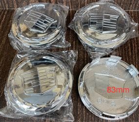 Cadillac Chrome Wheel Center Caps 83mm Set of 4