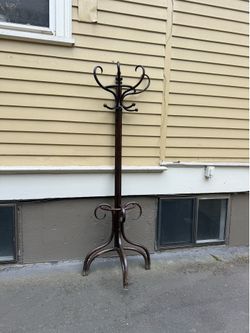 Wooden coat rack