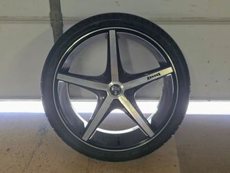 22" DUB RIMS & NEAR NEW GOOD YEAR EAGLE TIRES SET