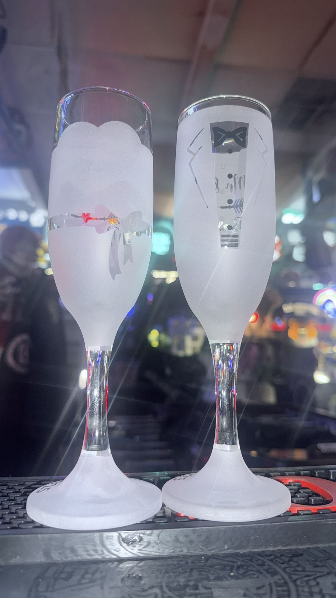 Glass Groom And Bride