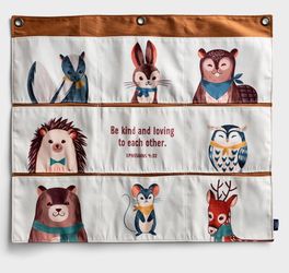 Woodland Friends Book + Toy Organizer