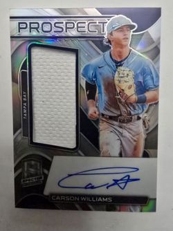 Carson Williams Spectra Prospects Auto Patch Card