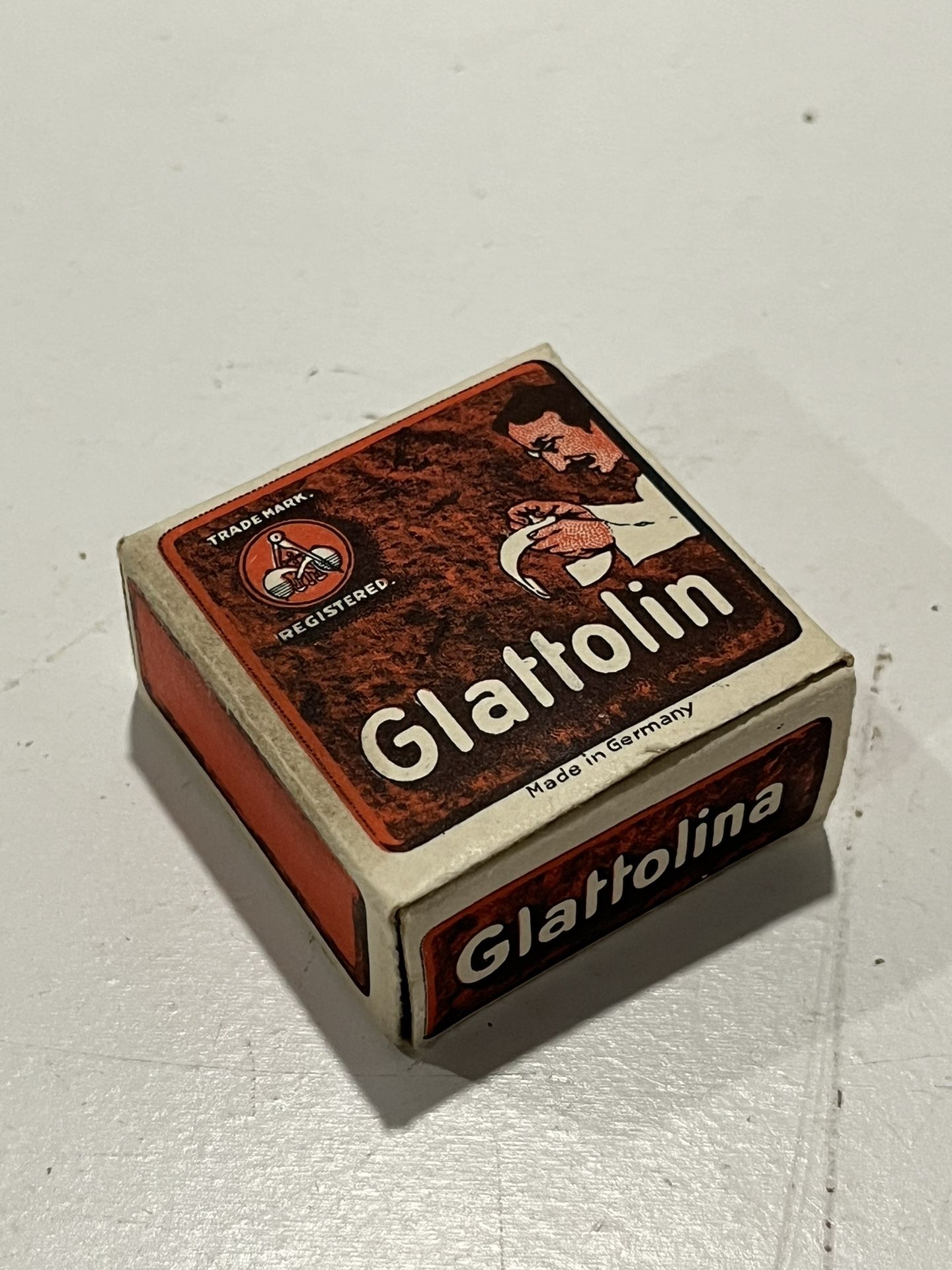 Antique 1910s Glattolin Collar Chafing Wax