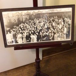 Vintage WW2 Original 1944 Framed 11x20.75in Photo Rare