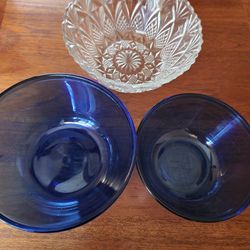 Vintage Anchor Bowls & Beautiful Glass Bowl
