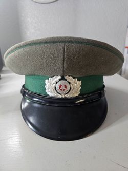 Vintage East German Border Guards Visor Hat Cap Grenztruppen DDR Enlisted NCO