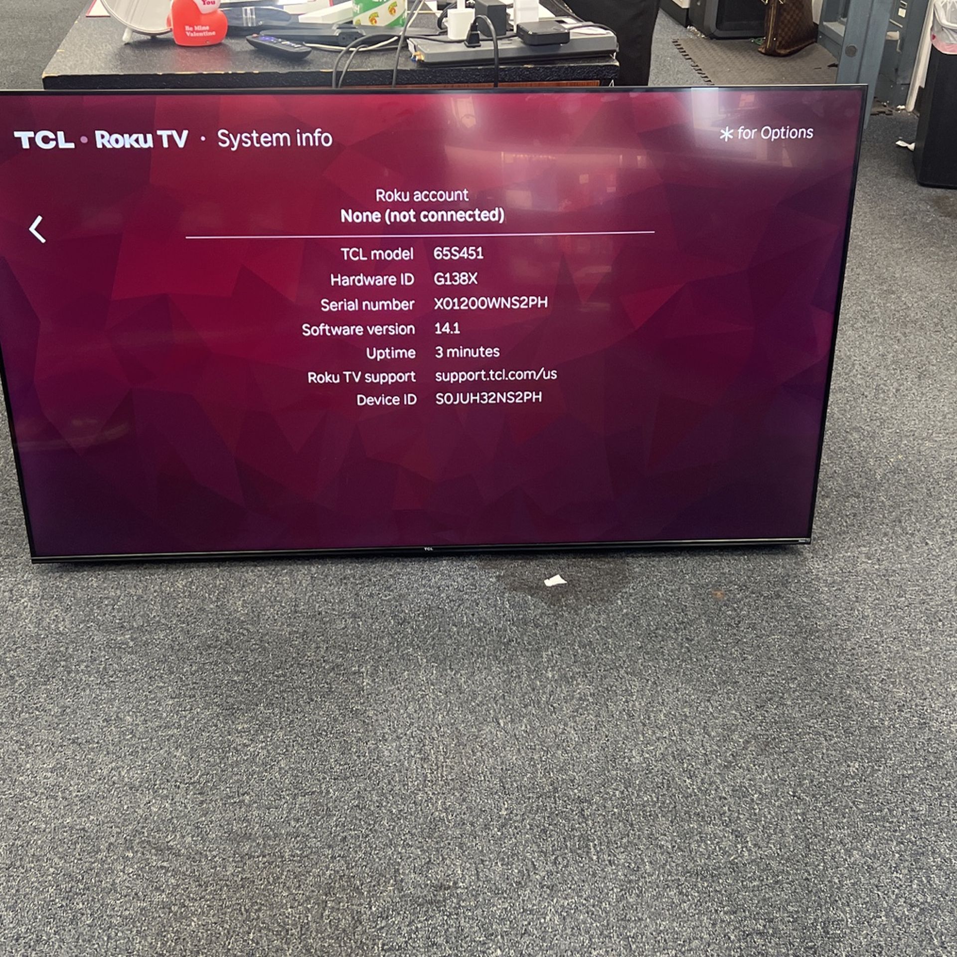65” TV for Sale NOW!!