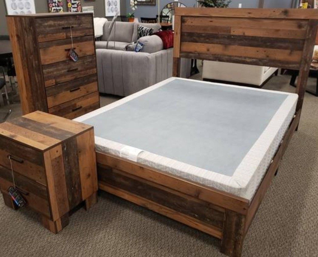 Plank Style Queen Bed