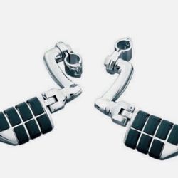 Kuryakyn Chrome Longhorn Offset Dually Highway ISO Pegs 1-1/2" Engine Guard Bars