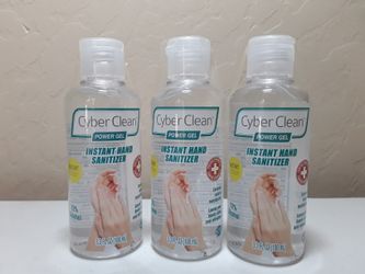 Cyber Clean Professional Power Gel Hand Sanitizer (72% alcohol, 3.3 fluid ounces) – Set of 3