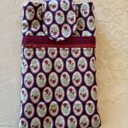 Zipper Phone Pouch - Rose/Burgundy