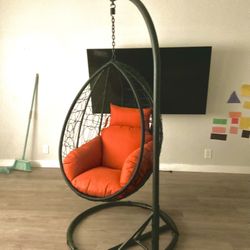 Swing Egg Chair : Originally $650 / Outdoor And Indoor Cushion Included (MUST GO TODAY)
