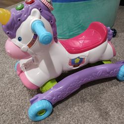 VTech Unicorn Rine On Toddler Toy With Lights And Music 