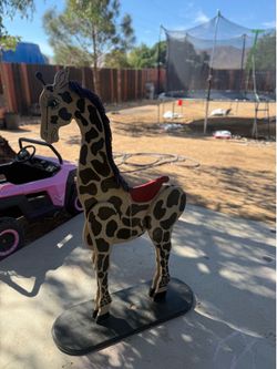 Wooden giraffe prop