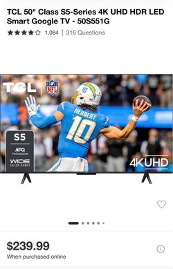 TCL 50" Smart Google TV