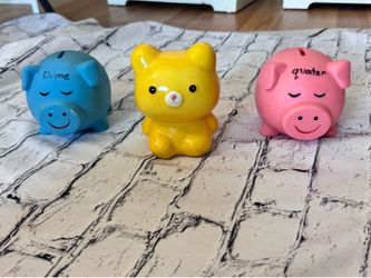 Piggy Bank, Kitty Bank Trio.