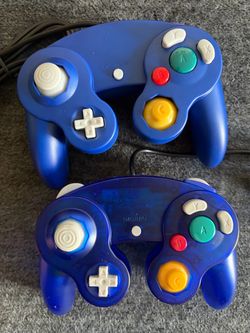 NGC Controllers - BLUES Transparent & Solid - compatible with Nintendo GameCube Console controller