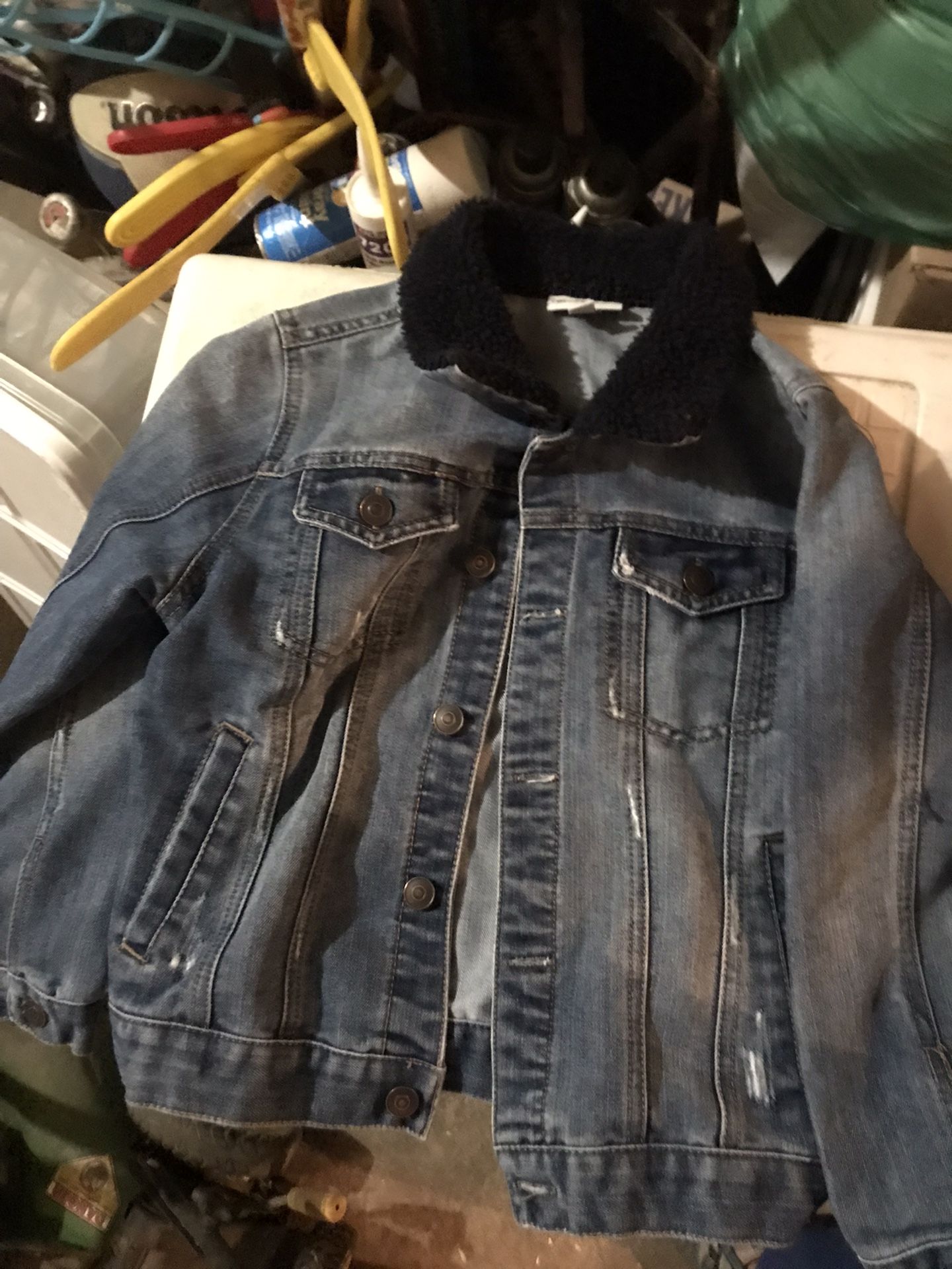 Kids blue jacket size 8, (read Description)