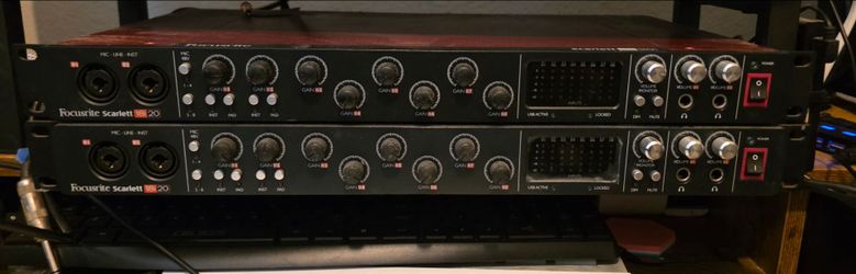 2x Focusrite Scarlett 18i20 (1st Gen) USB Audio Interfaces