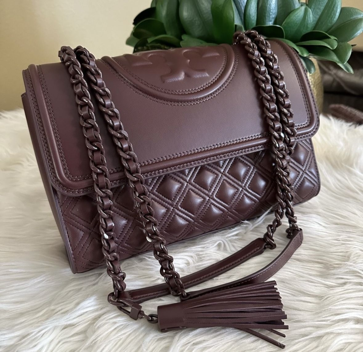 Tory Burch Convertible Wine Crossbody