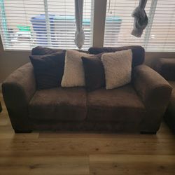 Dark Brown Love Seat Sofa. $400 OBO. 
