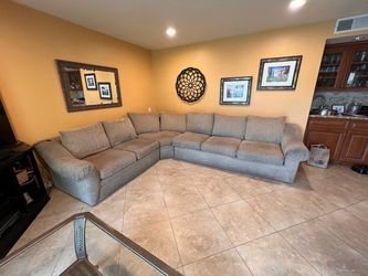 Sectional couch with queen mattress