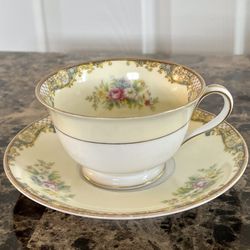 Vintage Noritake Rose China Cup & Saucer