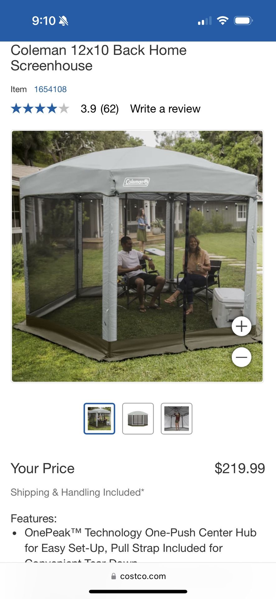 Coleman 12x10 Screenhouse