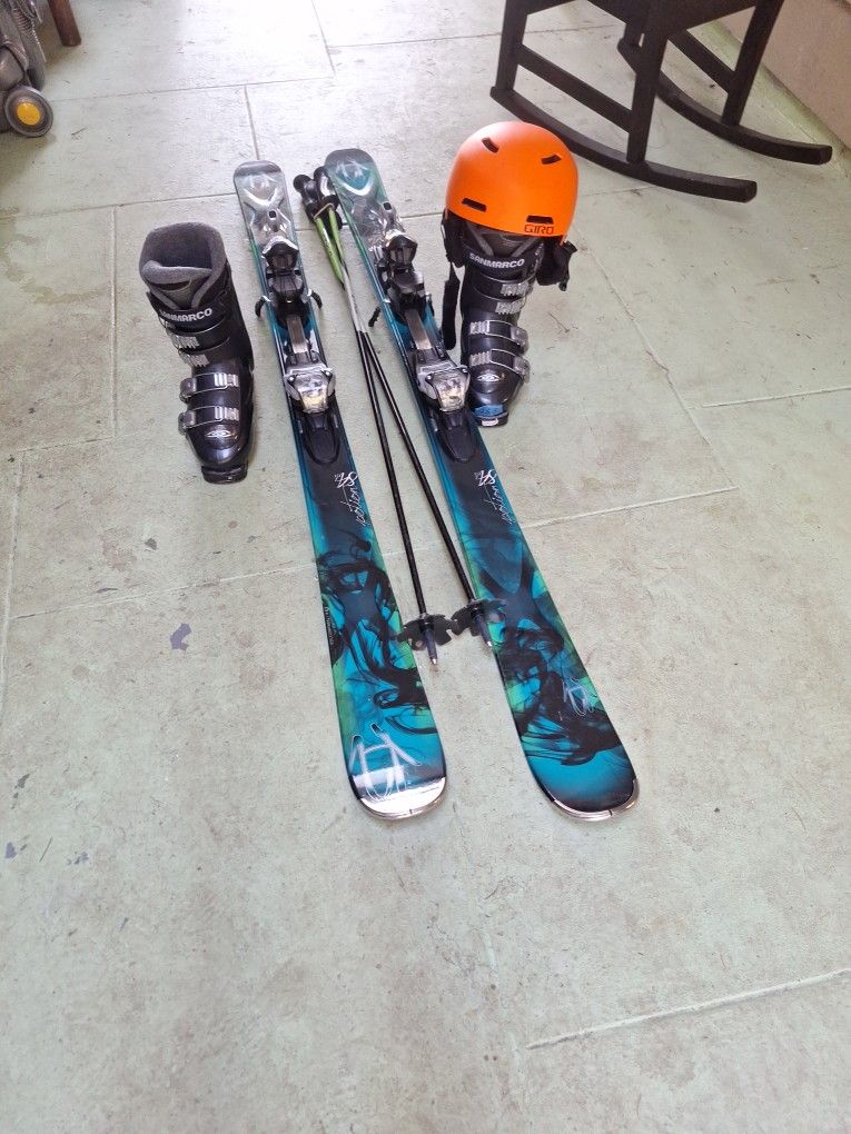 153cm K2 Skis  Boots 25.5. Poles Helmet