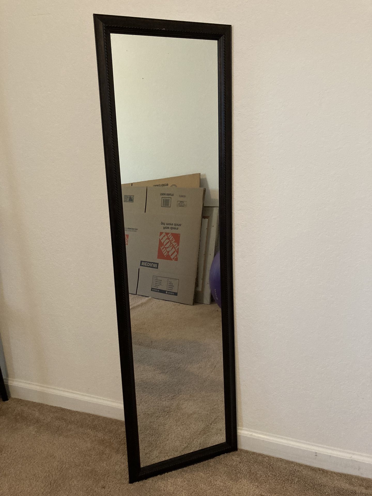 Better Homes & Gardens Full Length Mountable Mirror, Black-Espejo montable de longitud completa, negro