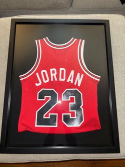 Jordan jersey in shadowbox