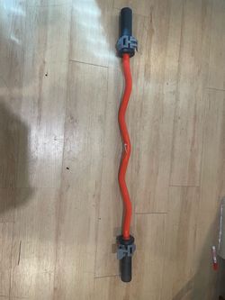 Nike curl bar orange with grey collars