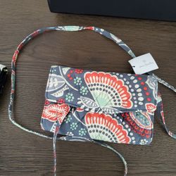 Vera Bradley Crossbody Wallet, New W Tag