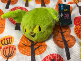 BARK Crolly The Troll Dog Toy M-L 20-50 lbs Green Plush Rip & Reveal NWT - Strawberry Scent