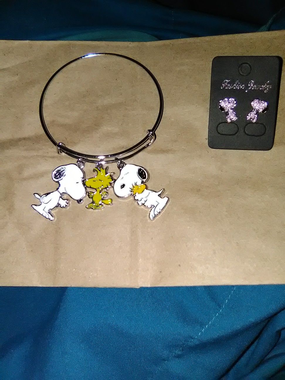 Snoopy Bracelet & earrings bundle set